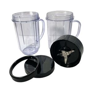 Magic Bullet Blender Cups Blade Parts Comfort‎ Lid 5 Piece Parts Only